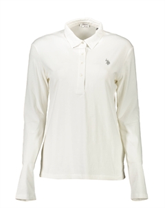 Женская рубашка-поло U.S. Polo с длинными рукавами, белый U.s. polo assn.