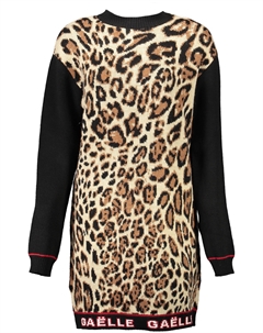 Женское платье Gaelle Paris с длинными рукавами и леопардовым принтом, мультиколор Gaëlle paris