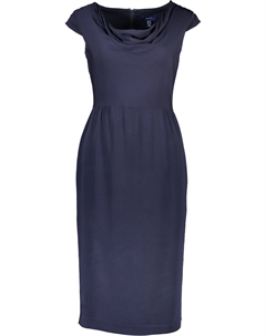 Платье женское из вискозы с рукавами-крылышками, синий Gant