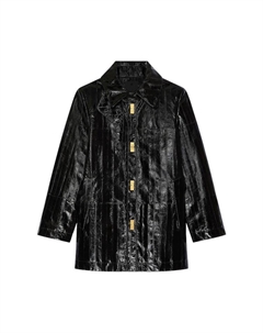 Куртка Short Leather Jacket 'Black', черный Givenchy