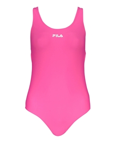 Женский купальник слитный с логотипом, розовый Fila