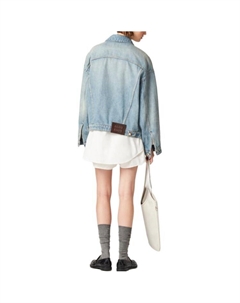 Джинсовая куртка женская синяя Miu miu