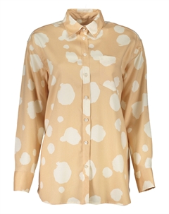 Женская рубашка с длинным рукавом из лиоцелла с принтом, бело-бежевый Gant