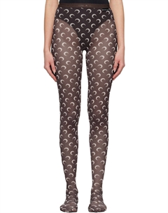 Коричневые колготки из переработанной сетки Moon Marine serre