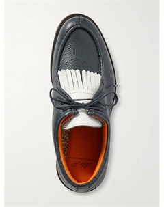 Туфли для гольфа из натуральной кожи с бахромой, синий Mr p.