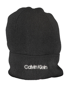 Женская шапка вязаная с логотипом, черный Calvin klein