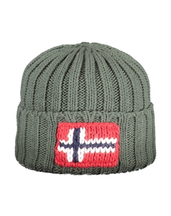 Мужская шапка крупной вязки с логотипом, зеленый Napapijri