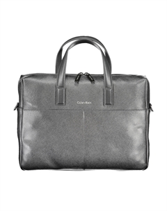 Портфель мужской с двумя ручками из переработанного полиэстера, черный Calvin klein