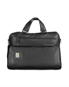 Портфель мужской кожаный с внешними карманами, черный Piquadro