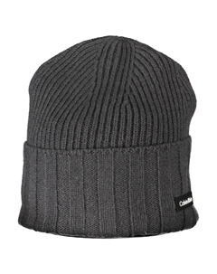 Мужская шапка вязаная с логотипом, серый Calvin klein