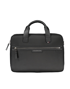 Портфель мужской текстильный с логотипом бренда, черный Tommy hilfiger