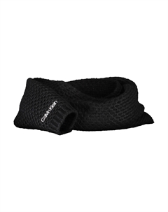 Женский шарф вязаный с шерстью альпаки, черный Calvin klein