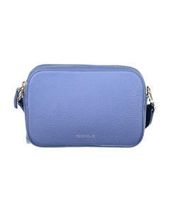 Сумка женская кросс-боди кожаная на молнии, голубой Coccinelle