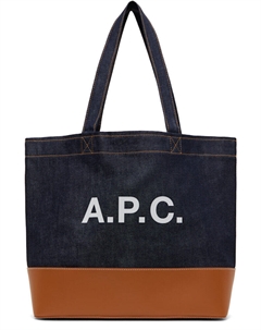 Сумка-тоут Axel E/W темно-синего и коричневого цвета A.p.c.