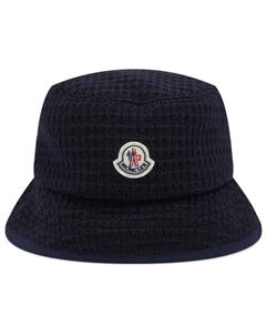 Шапка-Ведро вафельной вязки, синий Moncler