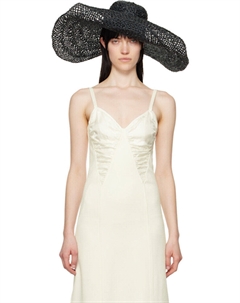 Черная широкополая соломенная пляжная шляпа Ruslan baginskiy