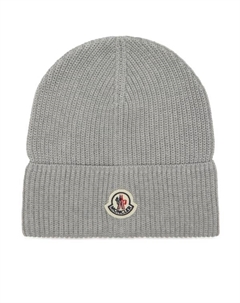 Шапка из хлопчатобумажной пряжи, серый Moncler