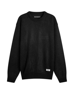 Мохеровый свитер с логотипом, черный Wacko maria