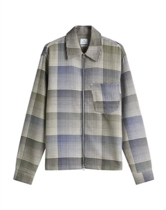 Клетчатая рубашка с застежкой-молнией спереди, коричневый Paul smith