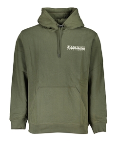 Толстовка мужская с принтом на спине, зеленый / белый Napapijri