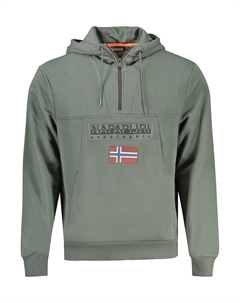 Толстовка мужская с полумолнией, зеленый Napapijri