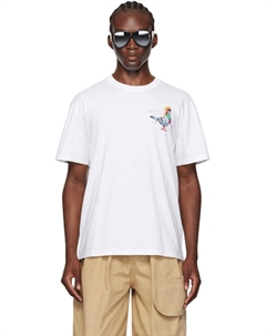 Белая футболка с принтом Jw anderson