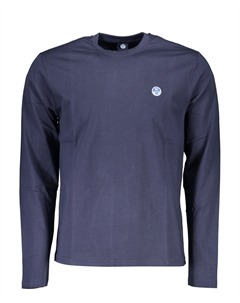 Мужская кофта с длинным рукавом хлопковая с аппликацией, синий North sails