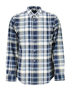 Мужская рубашка с длинным рукавом в клетку, сине-белый Gant