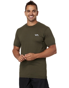 Футболка Sport Vent Stripe Short Sleeve Tee, цвет Olive Stripe Rvca