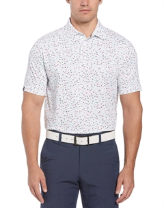 Футболка All-Over Chevron Confetti Print Polo, цвет Bright White Callaway