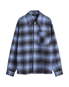 X рваная фланелевая рубашка, синий Represent