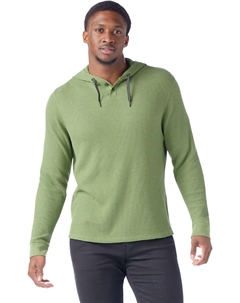 Толстовка Waffle Henley Hoodie, цвет Fern Green Smartwool