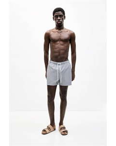 Плавки полосатые из ткани сирсакер, синий Pull & bear