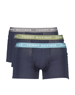Мужские боксеры с эластичным цветным поясом 3 шт, синий Tommy hilfiger