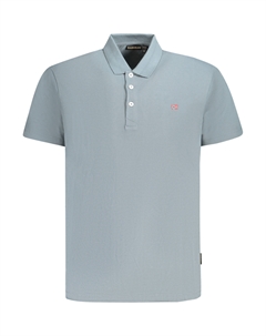 Поло мужское с короткими рукавами хлопковое, серый Napapijri