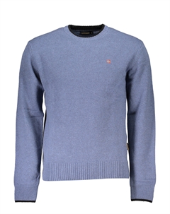 Мужской джемпер с круглым воротом и логотипом, голубой Napapijri