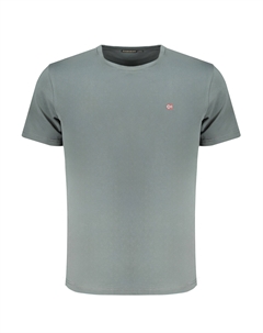 Мужская футболка хлопковая с вышивкой, серо-зеленый Napapijri