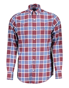 Мужская рубашка с длинным рукавом в клетку, синий/красный Gant