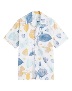 Рубашка с пиксельным цветочным принтом, белый Paul smith