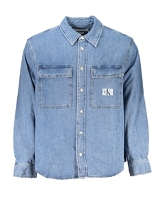 Рубашка мужская джинсовая с карманами, синий Calvin klein