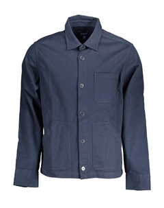 Мужская рубашка с длинным рукавом с карманами, синий Gant