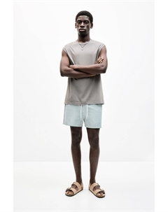 Плавки полосатые из ткани сирсакер, зеленый Pull & bear