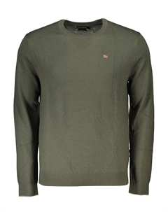 Мужской джемпер хлопковый с логотипом, темно-зеленый Napapijri