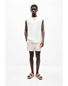 Плавки полосатые из ткани сирсакер, розовый Pull & bear