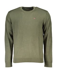 Мужской джемпер хлопковый с логотипом, зеленый Napapijri