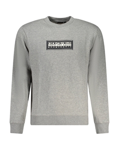 Толстовка мужская с логотипом, серый / белый Napapijri