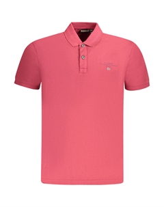 Мужская рубашка-поло с коротким рукавом хлопковая, красный Napapijri