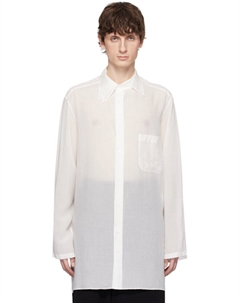 Белая рубашка с тройным воротником из целлюлозы 60 Loan Yohji yamamoto