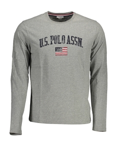 Мужская кофта U.S. Polo с длинными рукавами и принтом, серый U.s. polo assn.