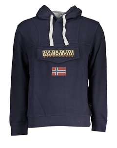 Толстовка мужская с капюшоном, синий / желтый Napapijri